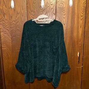 White Birch Green Knit Short Sleeve Shirt